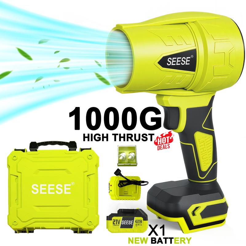 Turbo Jet Blower,Leaf Blower, Violent Turbo Fan, Brushless Pure Copper Motor,Car Drying After Wash, Handheld Snow Blower,Cordless Turbo Power Air Duster,Home Improve,Garden Mainte